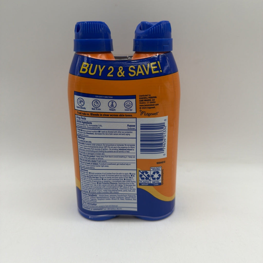 SPF 50 Sunscreen Spray Twin Pack Water Resistant & Oxybenzone Free