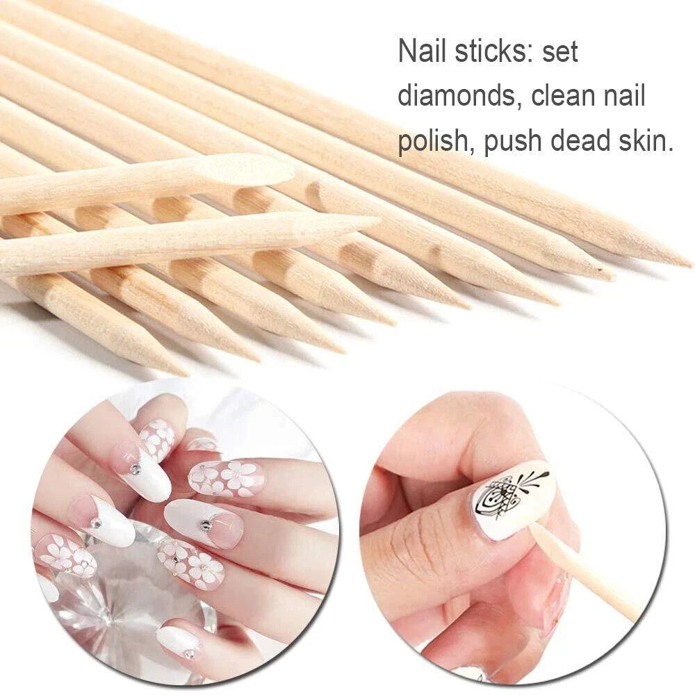 Acrylic Nail Kit with Glitter & Tools for Manicure Art - Tips, Powder, Brush Set