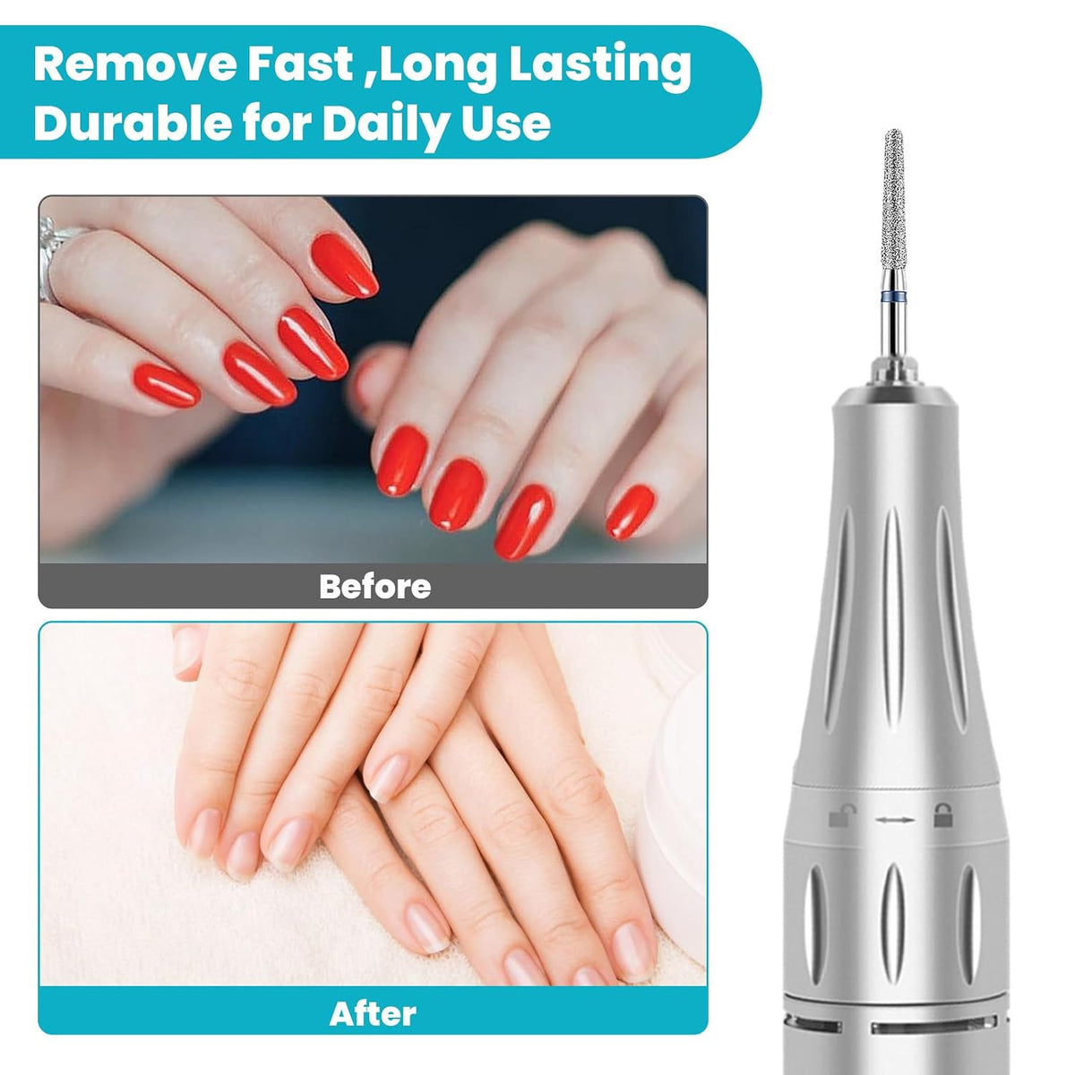 Nail Drill Bits Set - 10 Pcs Tungsten Carbide and Diamond Tips for Manicure Pedicure