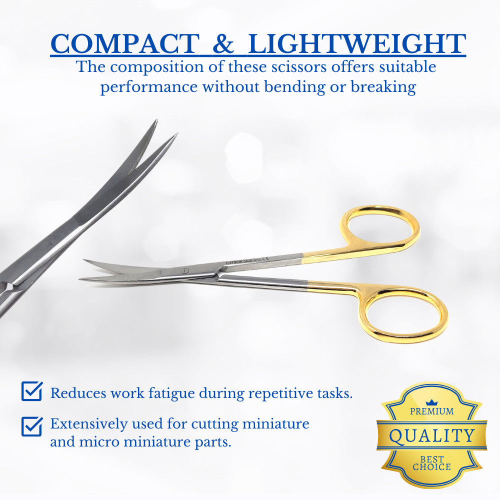 Stainless Steel Grooming Scissors 4.5 Inch for Facial, Nail, Hair & Eyebrow Trimming