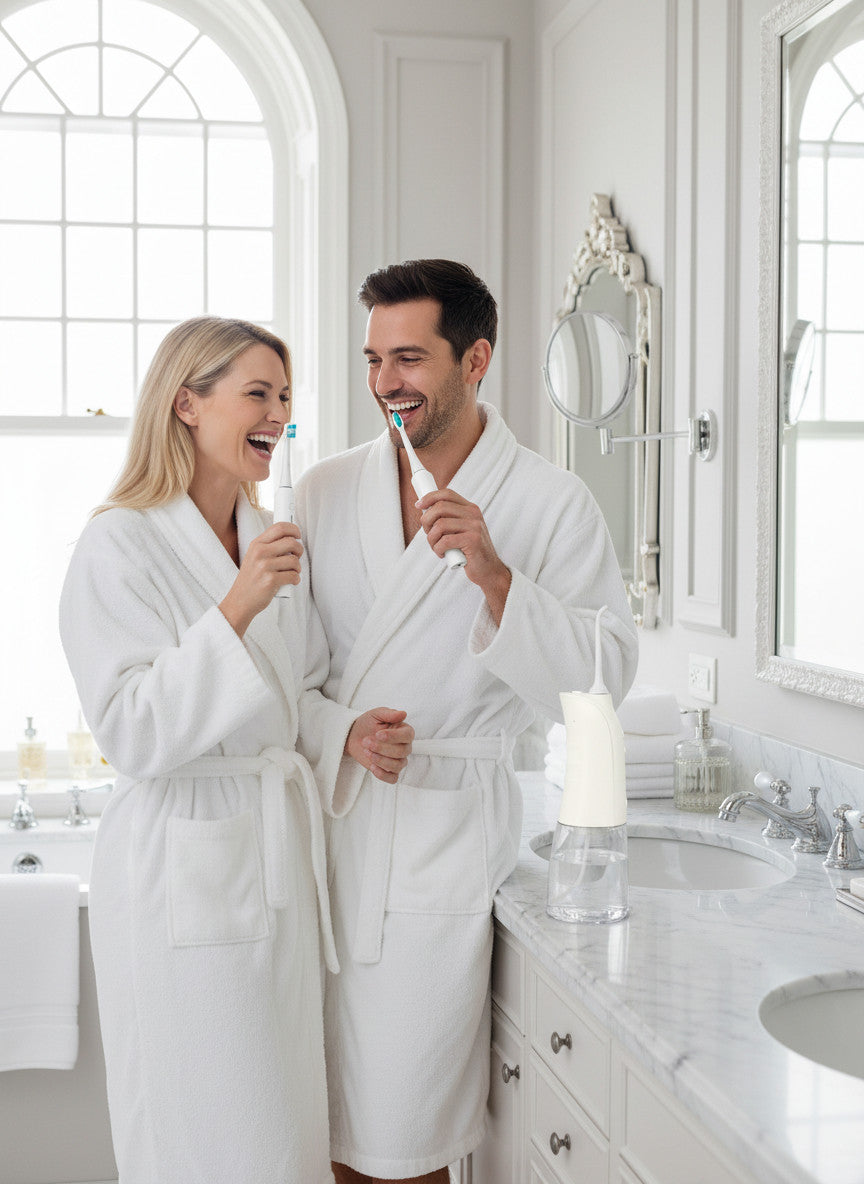 Electric Sonic Toothbrush 5 Modes 8 Replacement Heads Waterproof Travel