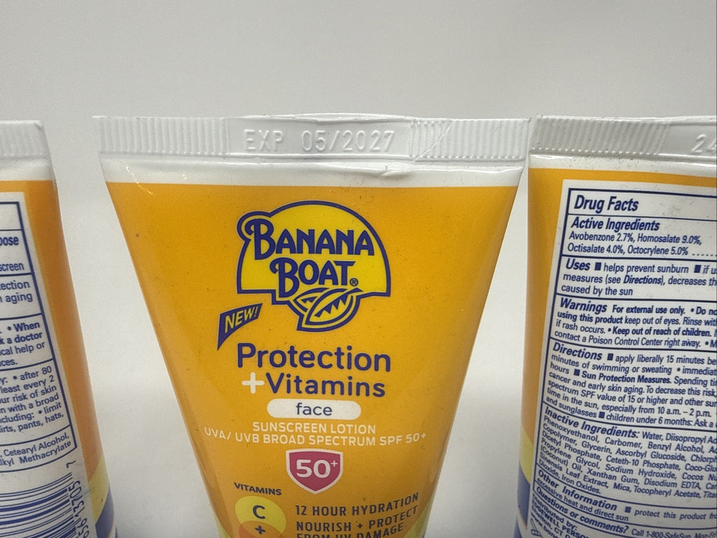 SPF 50 Sunscreen Lotion with Vitamins C & B3 - Pack of 3, 4.5 Oz