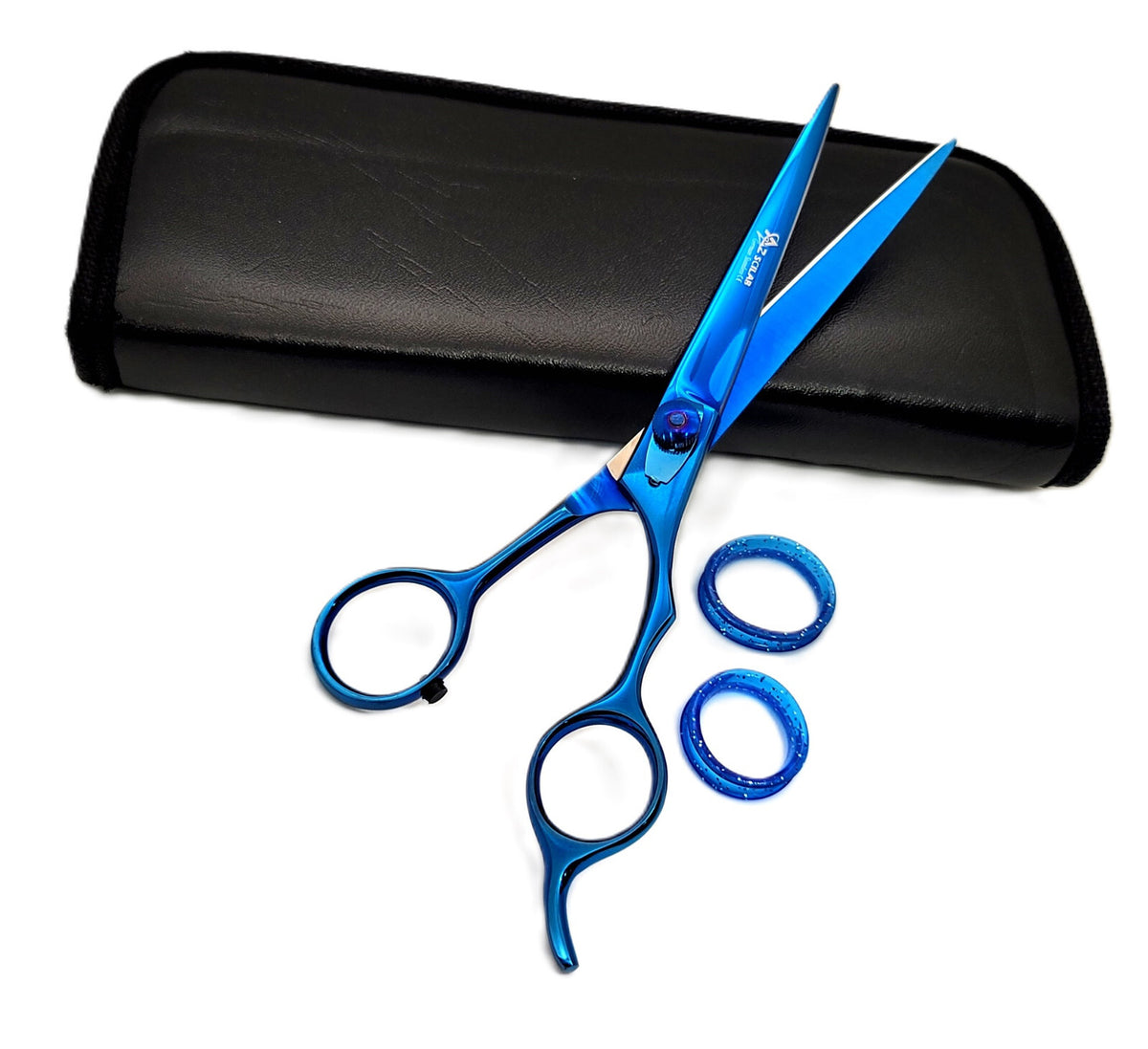 7-Inch Professional German Hair Cutting Scissors Shears - Metallic Blue