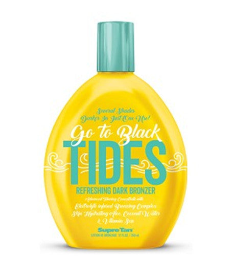 Supre Tan Go to Black Tides Dark Bronzer 12oz - Instant & Gradual Sunless Tanning