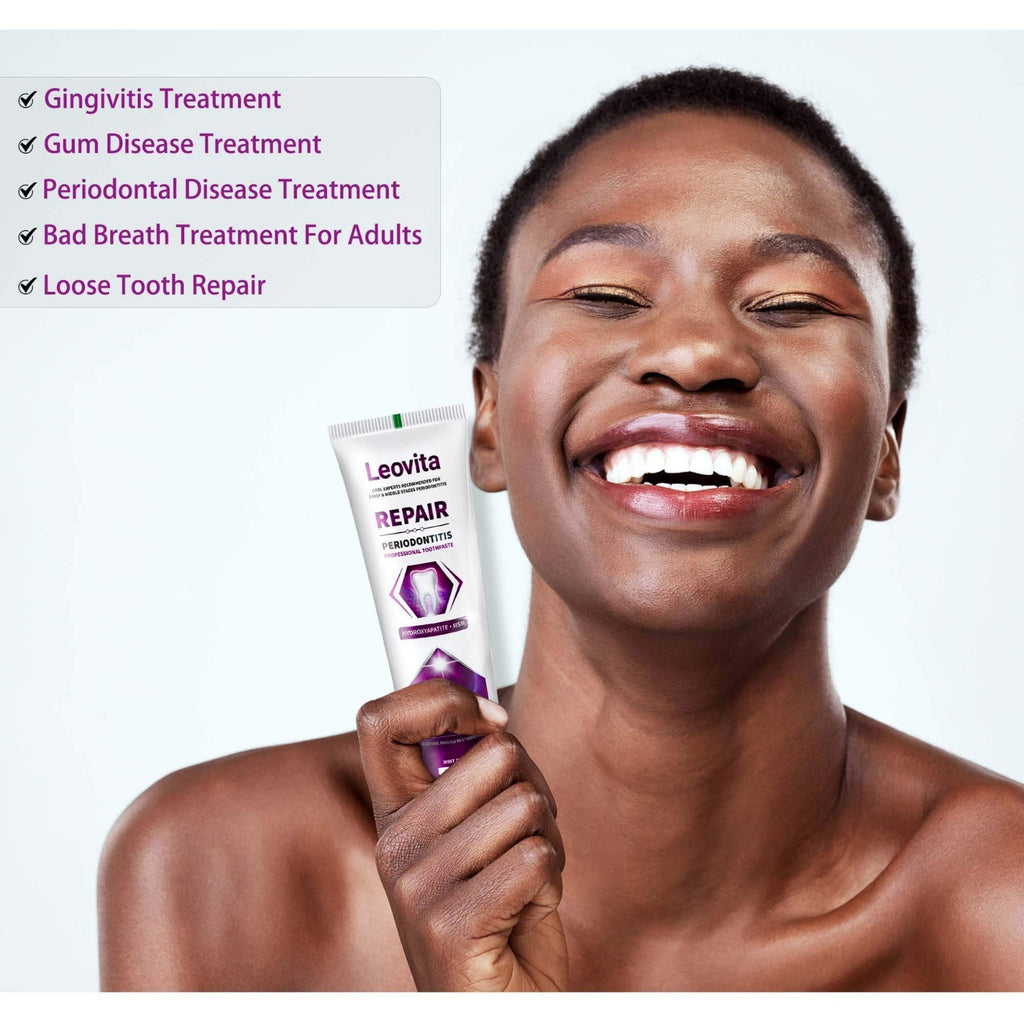 Leovita Gum Repair Toothpaste for Receding Gums & Periodontitis - MSM & Hydroxyapatite