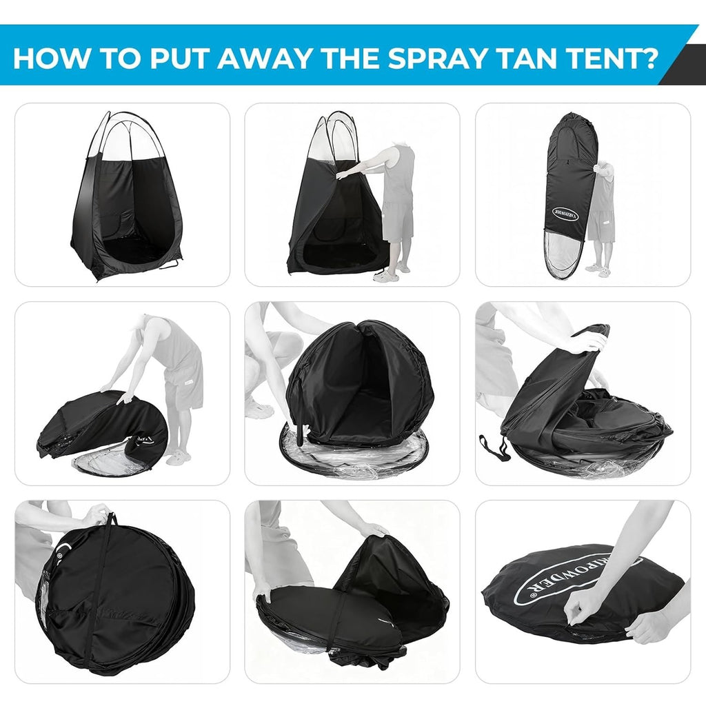Large Portable Spray Tan Tent with Carry Case - Pop Up Tanning Booth