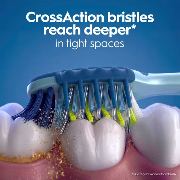 Soft Bristle CrossAction Toothbrushes Pack of 4 for Plaque Removal