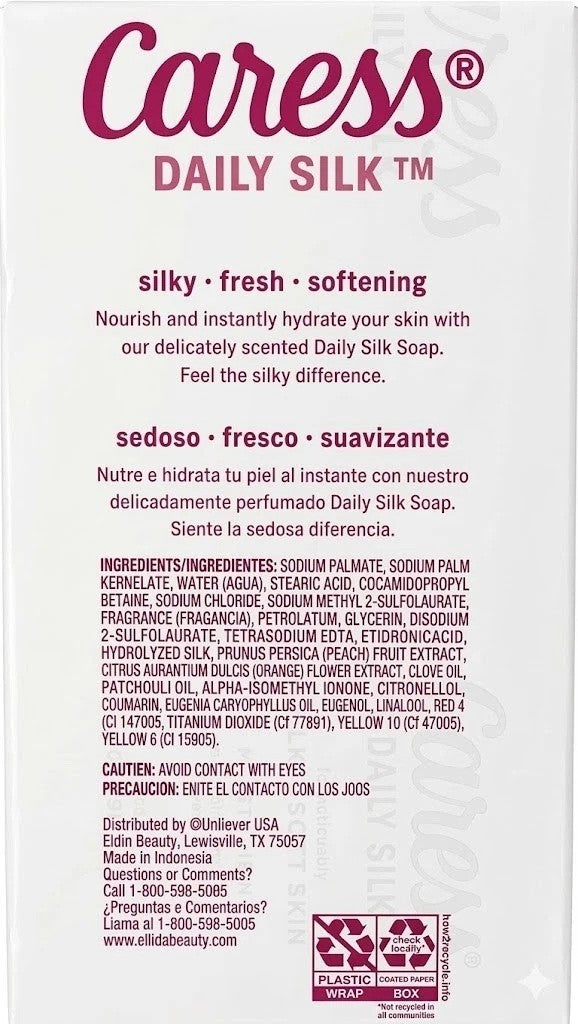 Caress Moisturizing Body Soap Bars - Daily Silk, 8 Pack, 30 Oz
