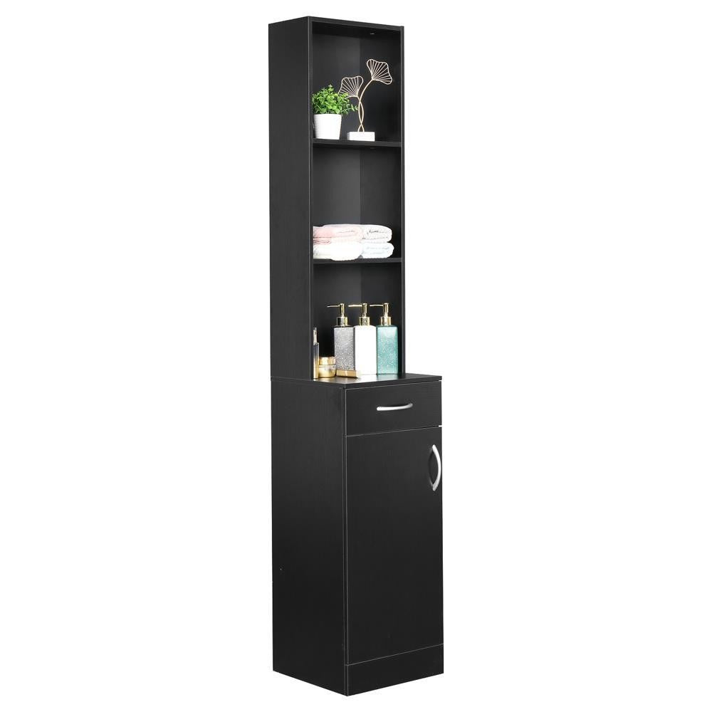 Wall-Mounted Salon Station Barber Cabinet with Lockable Drawers & Shelves