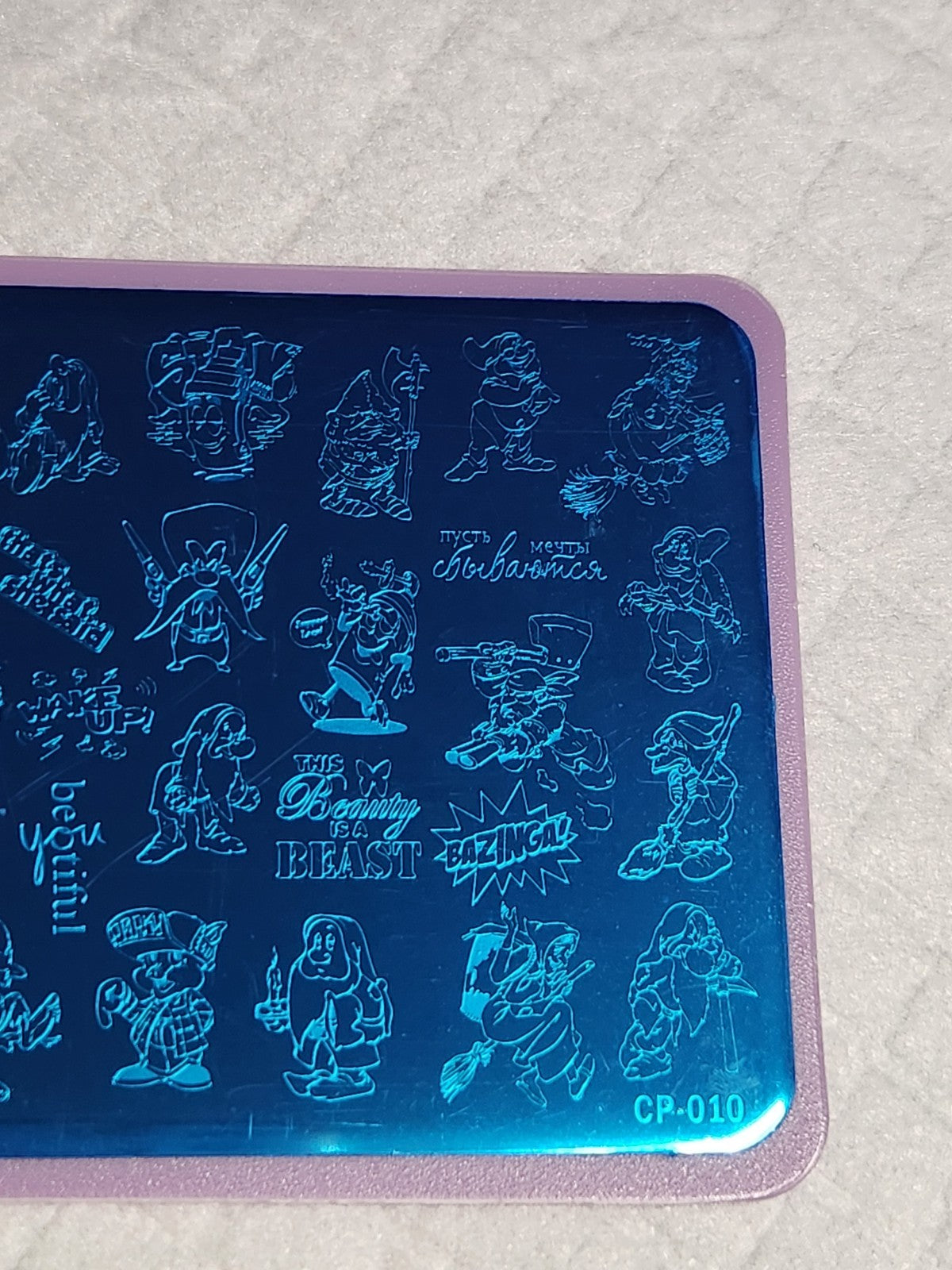 Nail Stamping Plate Cartoon Design - Anna Life Positive 05
