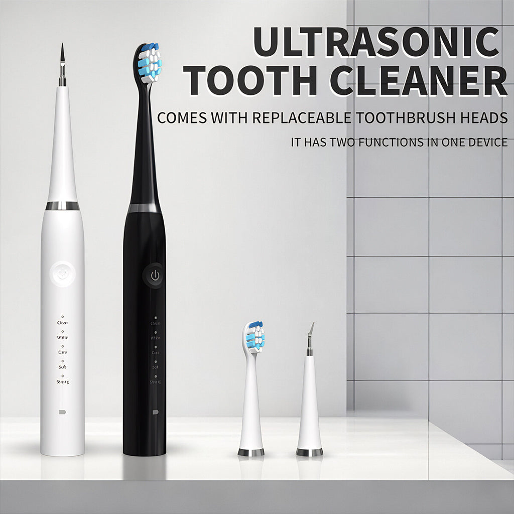 Ultrasonic Teeth Cleaner Kit for Dental Plaque & Stain Removal - Oral Care Device