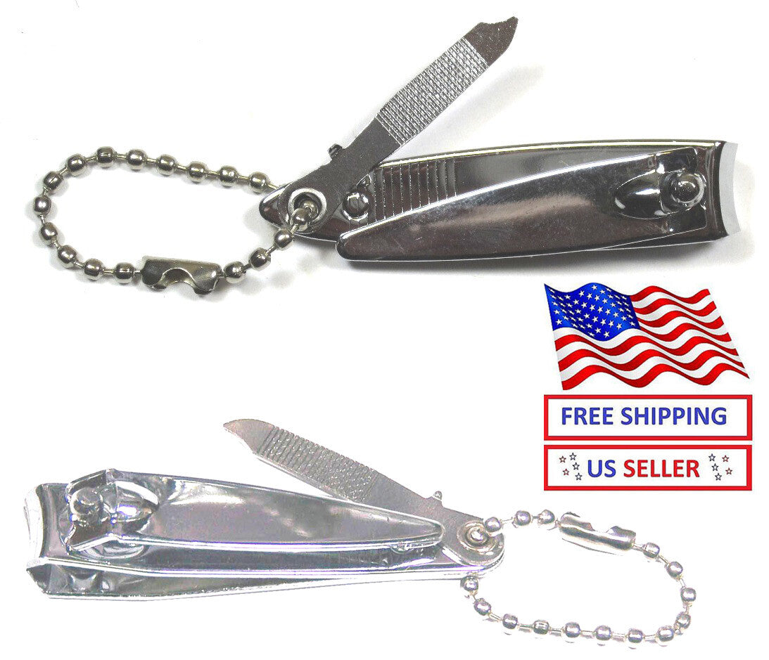Wholesale Nail Clipper Set with File & Chain - Multiple Quantities Available