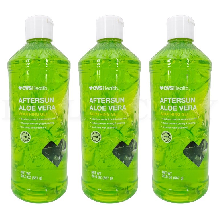 Aloe Vera Moisturizing Gel for Sunburn & Dry Skin - 20oz Pack of 3