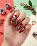 3D Grinch Christmas Nail Art Stickers - Holiday Nail Decals for Festive Nails