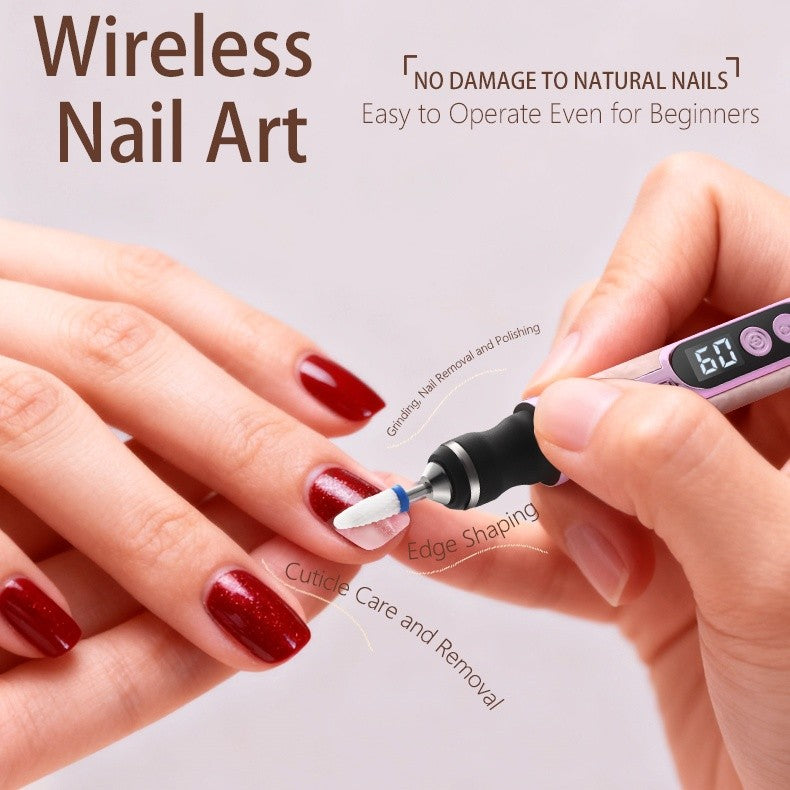 Cordless Nail Grinder for Thick Toenails, 5-Speed Electric Manicure Tool