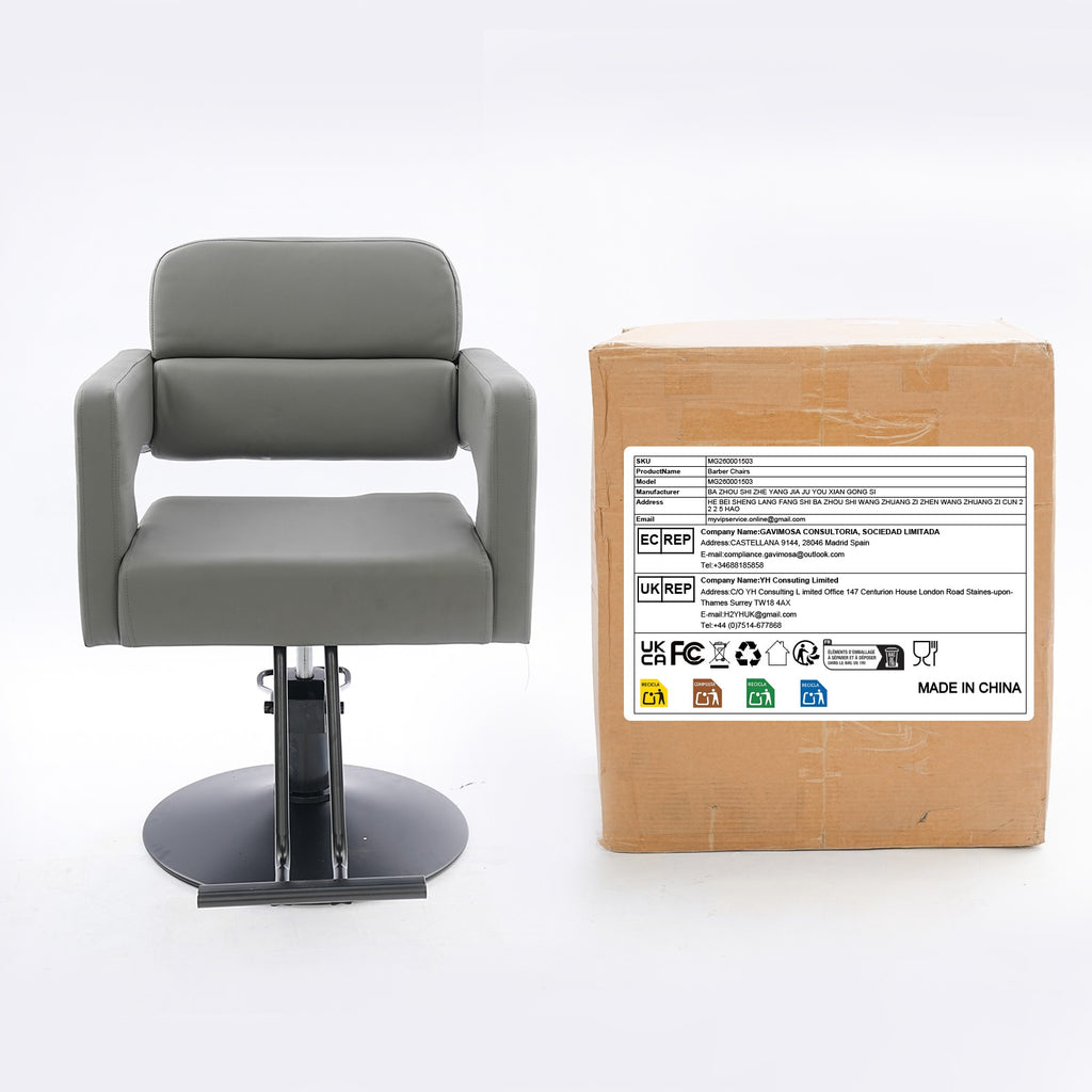 Hydraulic Salon Barber Chair for Hair Stylist & Spa - 330lb Capacity