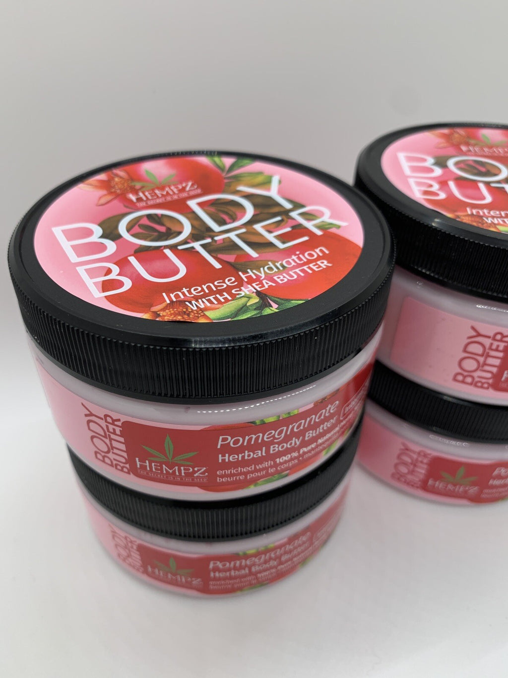 4 Pack Hempz Pomegranate Herbal Body Butter 8 oz - New