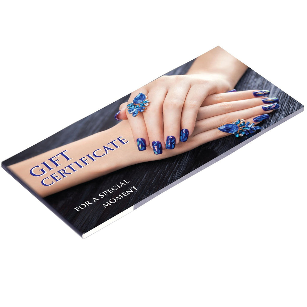 Nail Salon Gift Certificate - Design GC122, 2 Books, 50 Certificates