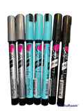 Nail Art Pens Set of 7 for Creative Manicures - Silver, Black, Turquoise