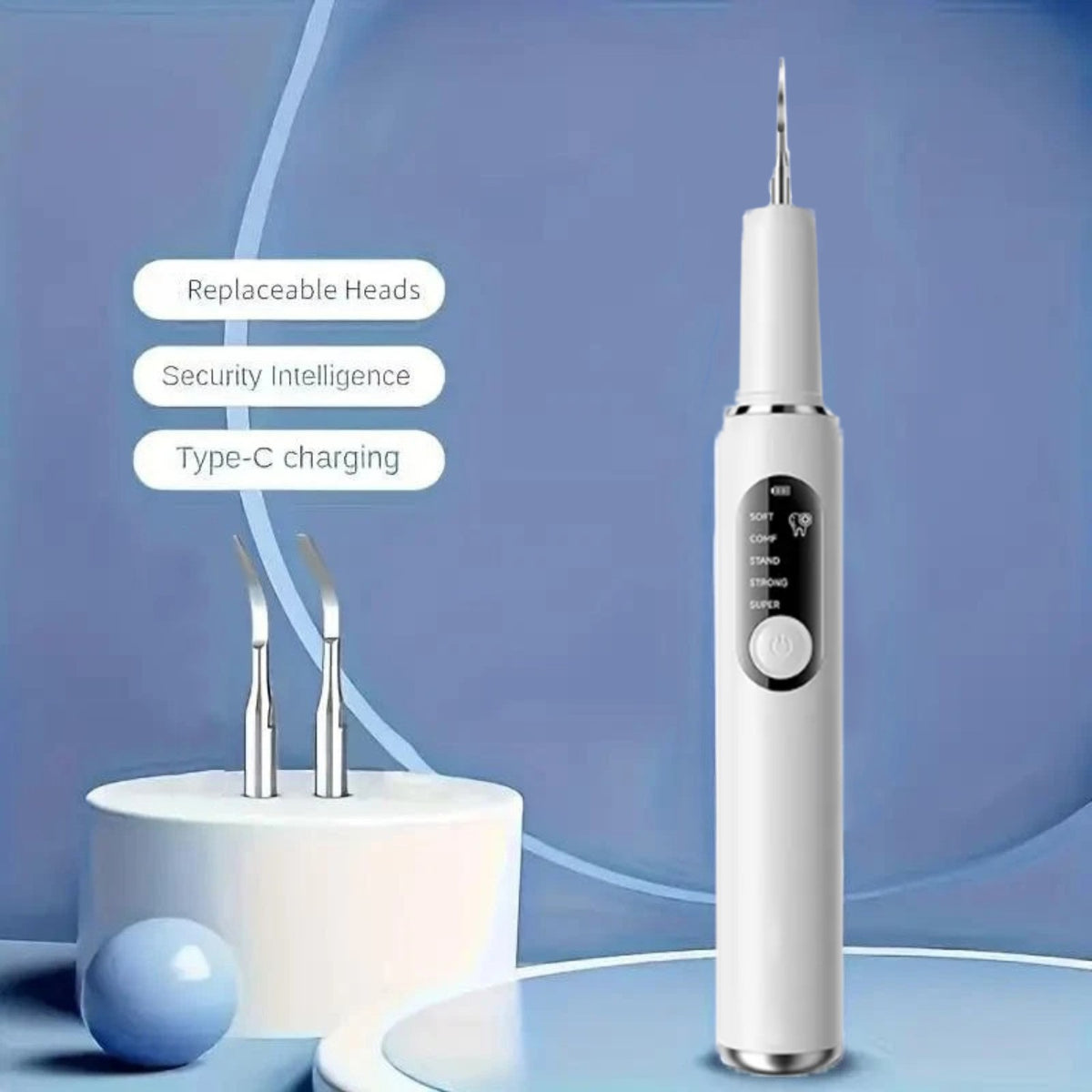 Ultrasonic Electric Tooth Cleaner Tartar & Plaque Remover Dental Scaler Kit