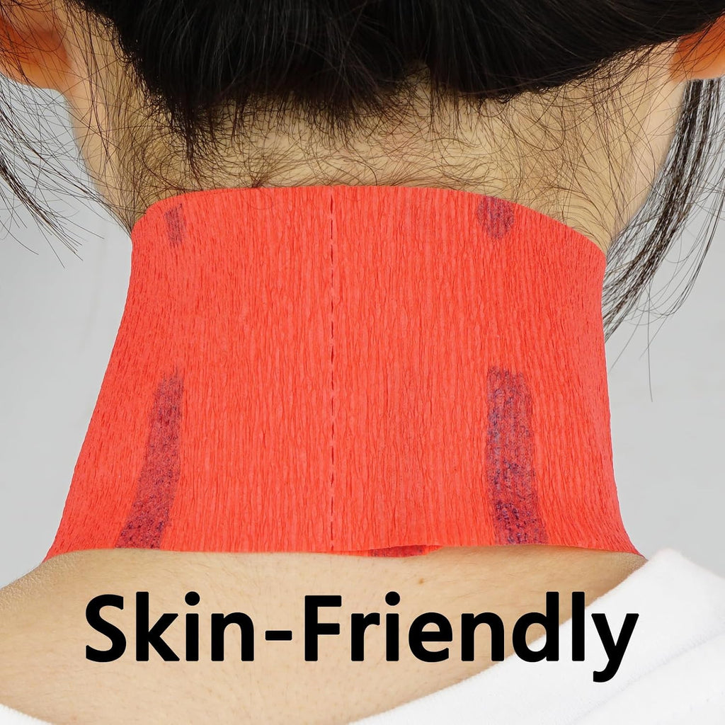 Disposable Paper Neck Strips for Hair Salons and Barbershops - 5 Rolls, 500 Sheets