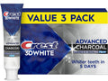 Crest 3D White Charcoal Toothpaste Pack - Whitening Fluoride Gel, 3 x 3.3 oz