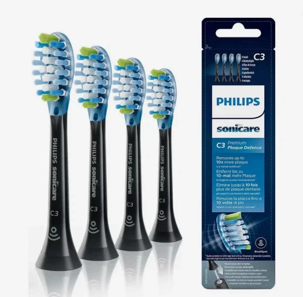 Philips Sonicare C3 Premium Plaque Control Toothbrush Heads Black - 8 Pack
