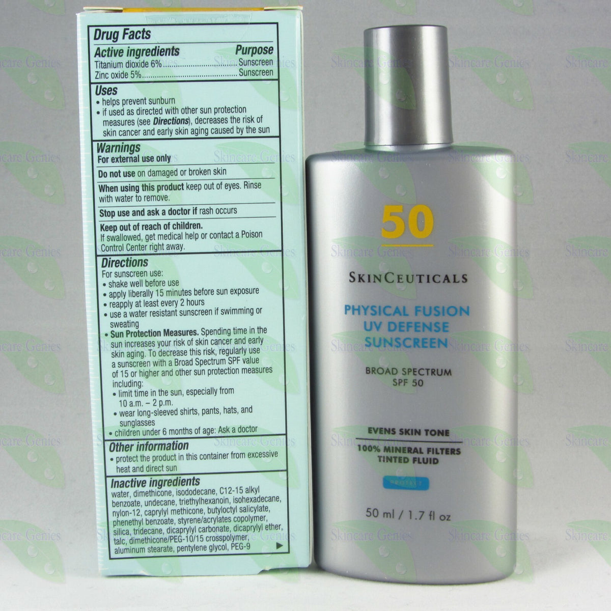 SkinCeuticals SPF50 Tinted Physical Sunscreen 50ml UV Defense, No Box