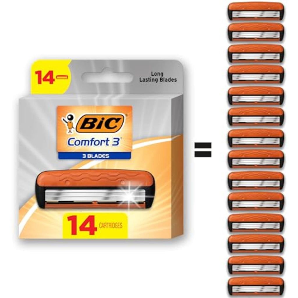 Refill Razor Cartridges for Men - 14 Pack, 3 Blade, Sensitive Skin