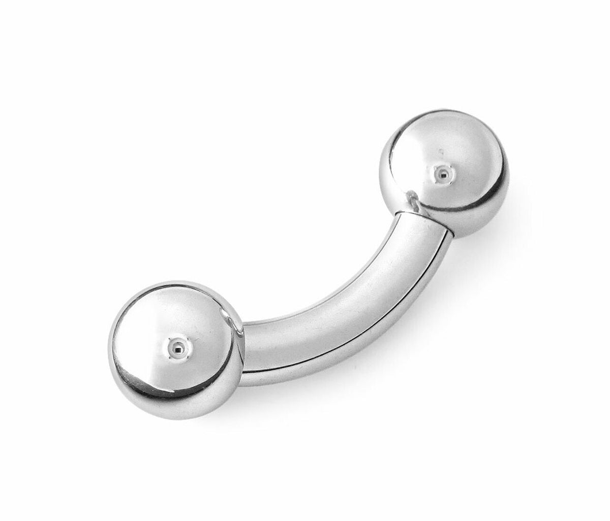 8G Internally Threaded Curved Barbell - 316L Surgical Steel PA Piercing