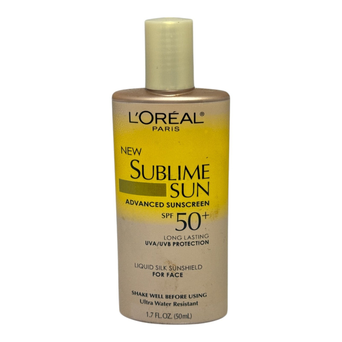 SPF50+ Liquid Silk Sunscreen for Face - UVA/UVB Protection, 1.7oz