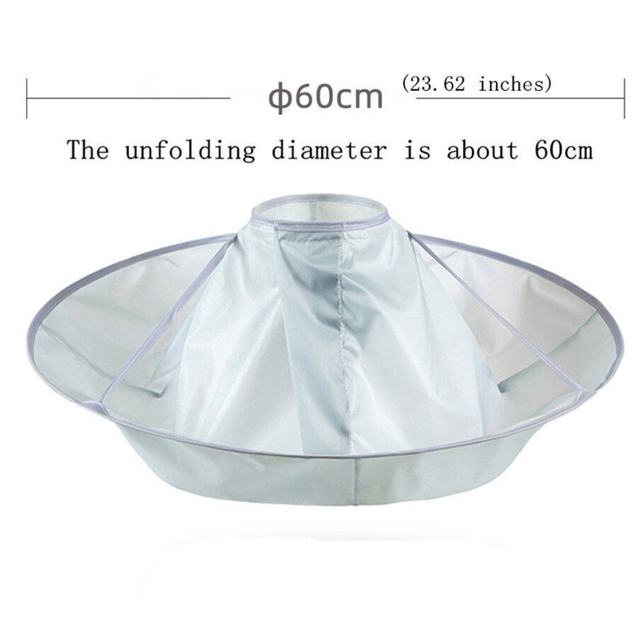 Adult Hair Cutting Cloak Umbrella Catcher - Salon Barber Cape with Adjustable Fit