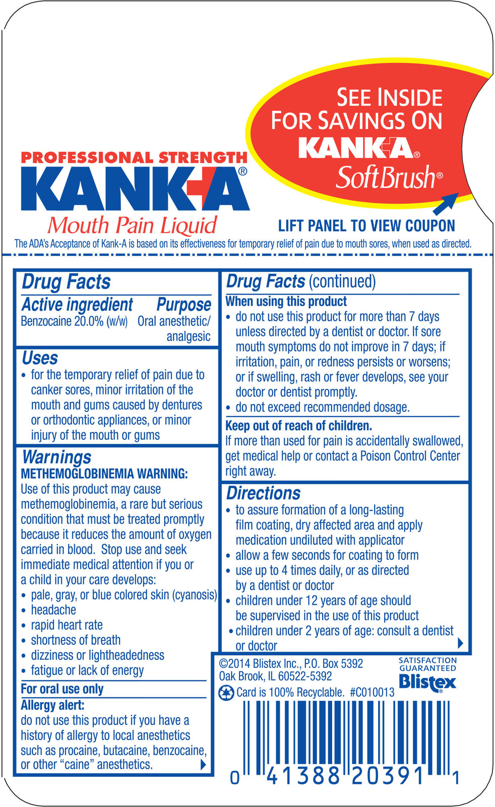 Mouth Pain Liquid Relief for Canker Sores & Irritation - 2 Pack 0.33 Oz