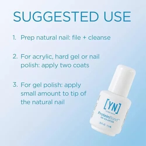 Non-Acidic Nail Primer - Protein Bond for Gel, Acrylic & Polish 0.5 oz