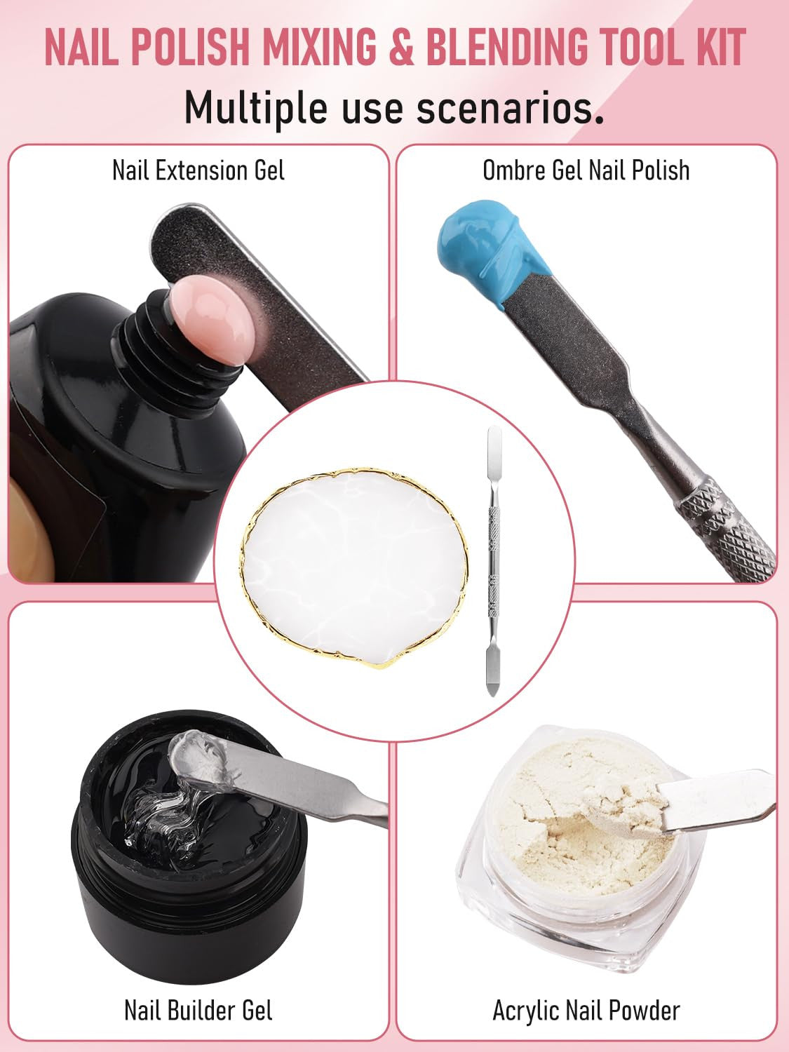 Professional 223-in-1 Nail Art Tool Set with Brushes, Sponges & Accessories
