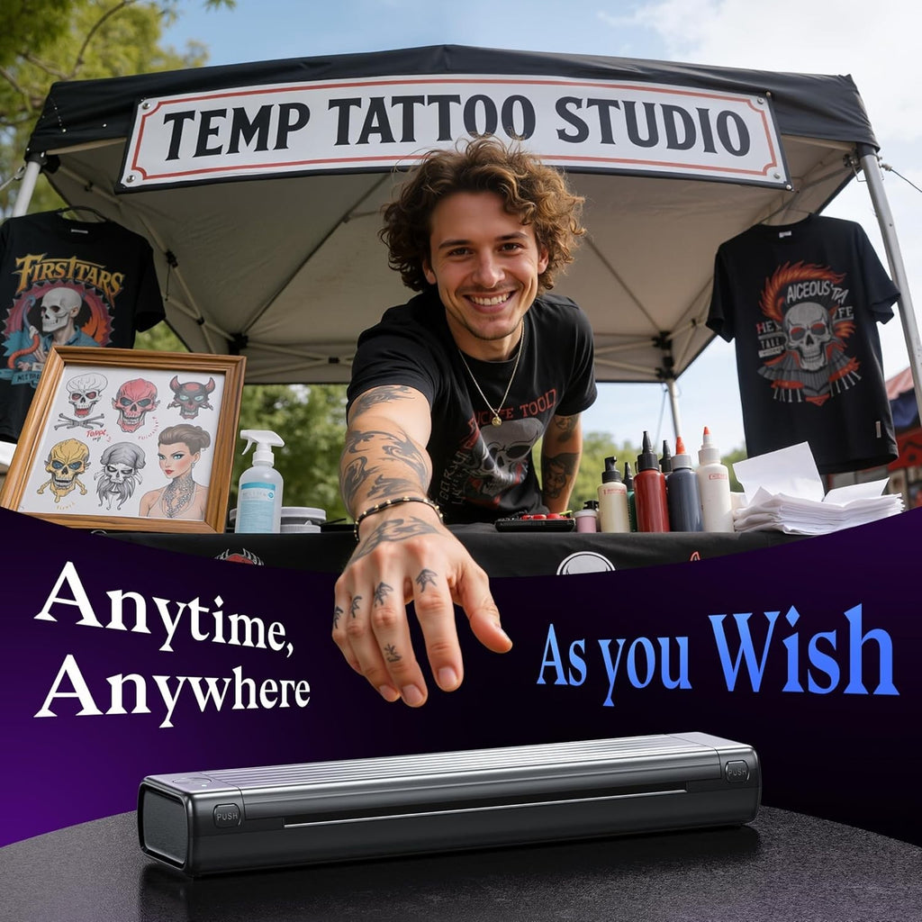 Tattoo Stencil Printer Kit for Beginners – Bluetooth Temporary Tattoo Printer for Practice