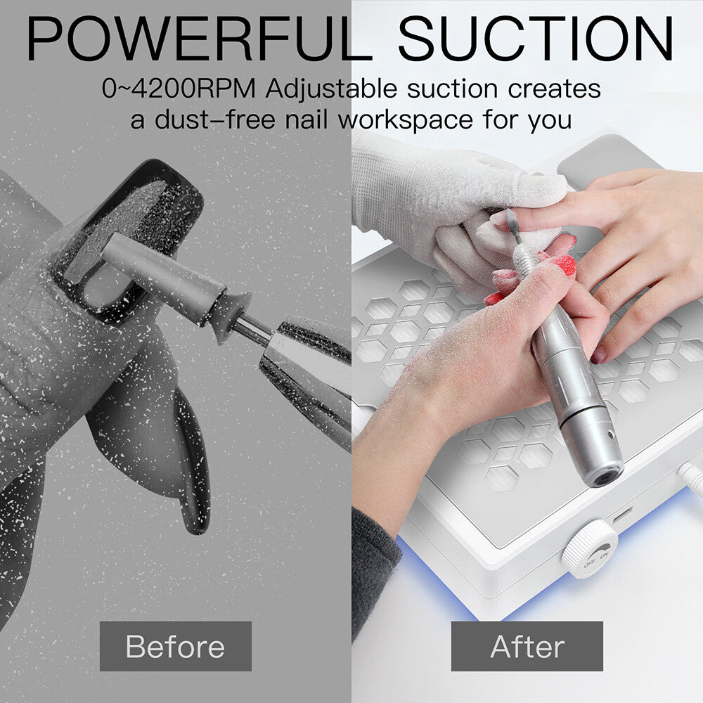 4200RPM Nail Dust Collector Vacuum Machine for Nail Salons & Home Use