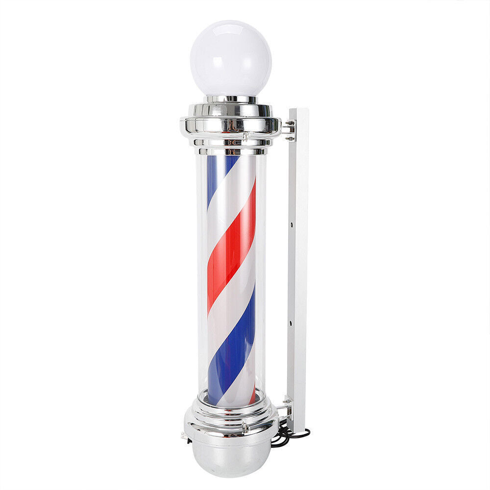 Rotating LED Sign Lamp for Barber Shop Pole - Red, White, Blue
