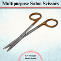 4.5-Inch Stainless Steel Salon Scissors for Nail, Eyebrow & Hair Grooming