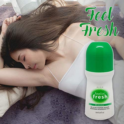 Avon Feeling Fresh Original Roll-On Deodorant Pack of 3 - Citrus Floral Scent, 2.6 fl oz