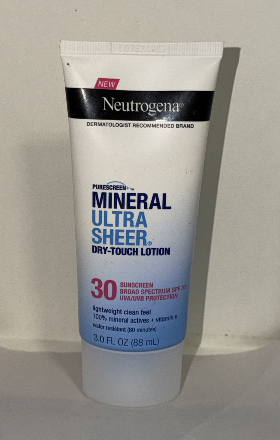 Neutrogena UltraSheer Mineral Sunscreen SPF 30 Dry-Touch Lotion 3 oz