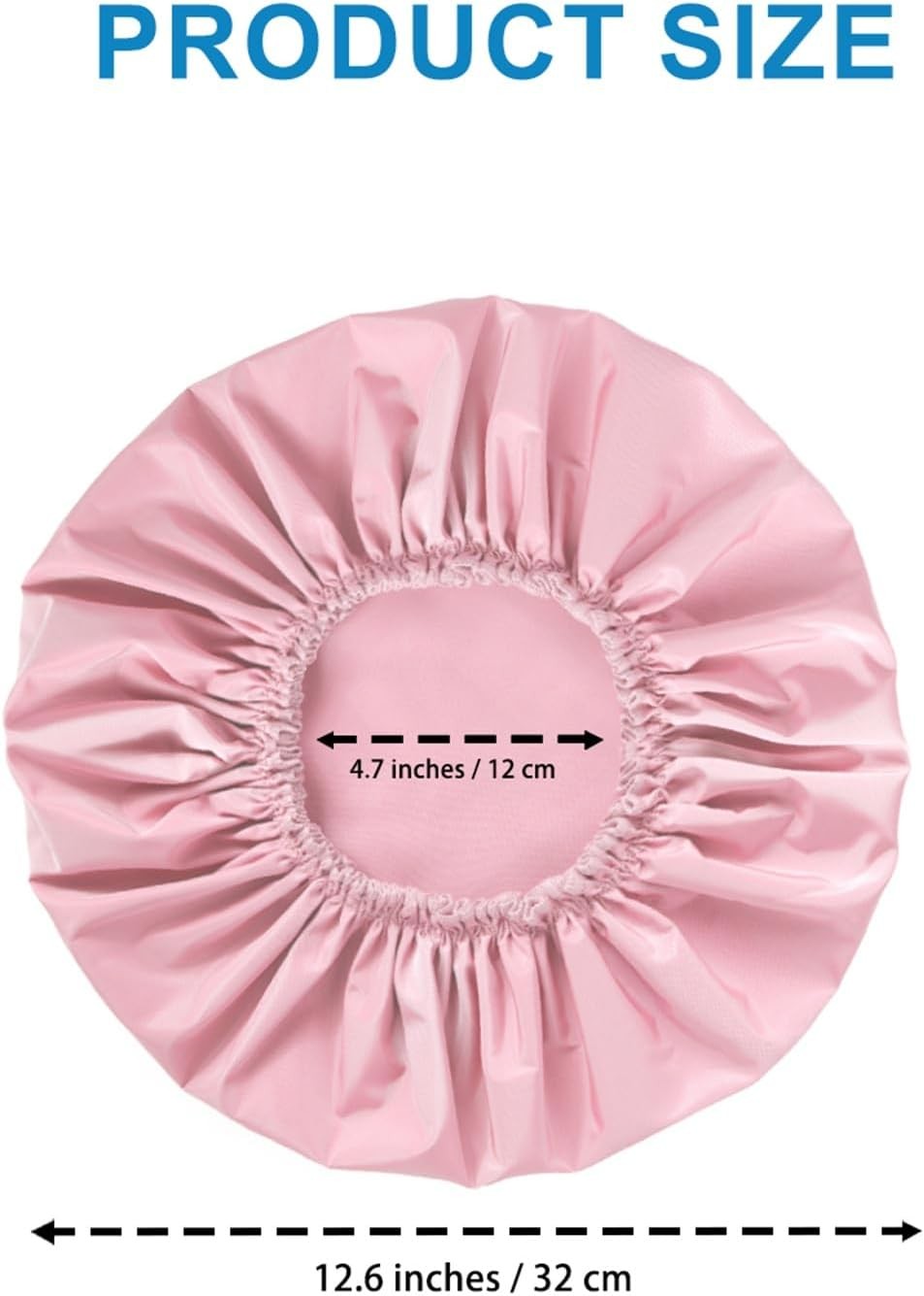 Waterproof Double Layer Shower Cap for Women - Reusable Hair Protector