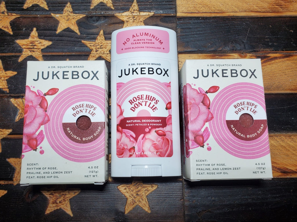 Natural Rose Hips Body Soap & Deodorant Set – Moisturizing & Refreshing