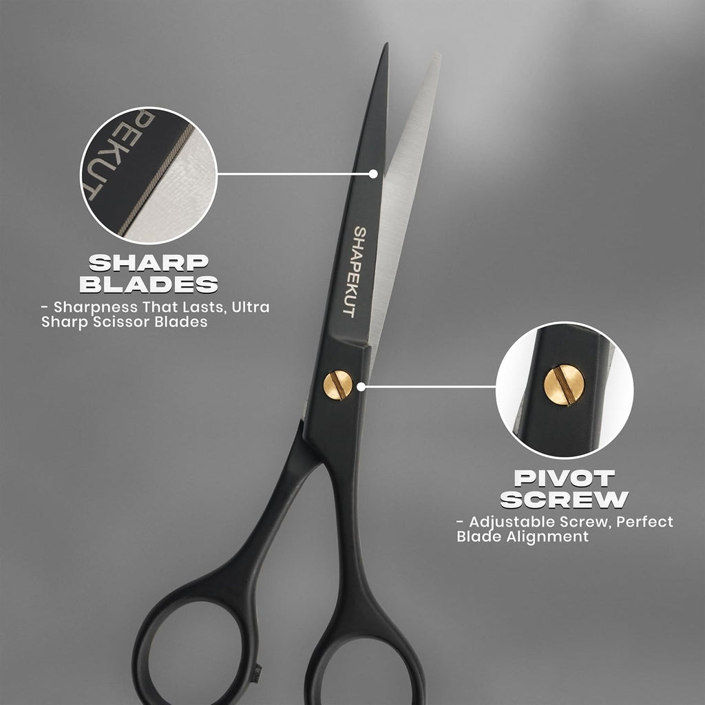 6.5 Inch Hair Cutting Scissors for Barbers and Home Use - Professional Hair Shears