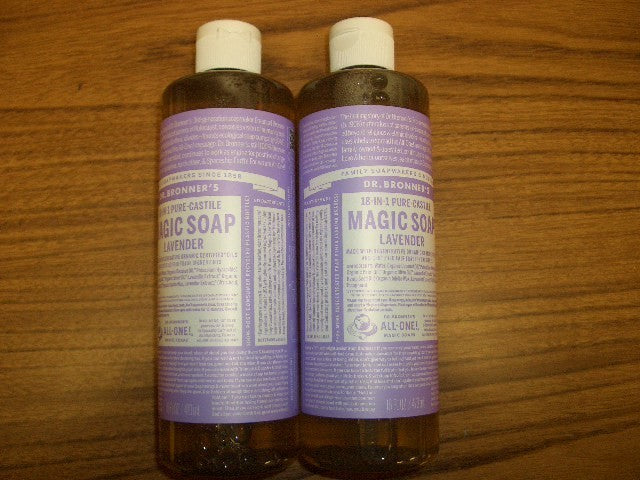 2-Pack Lavender Liquid Castile Soap - Gentle Body Wash & Multi-Use Cleaner