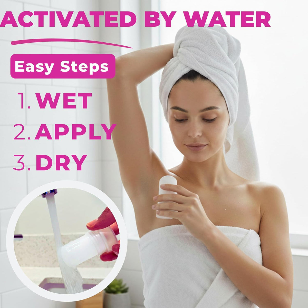 Crystal Deodorant Stick Natural Alum Stone Travel Size 2.12oz – Safe & Chemical-Free