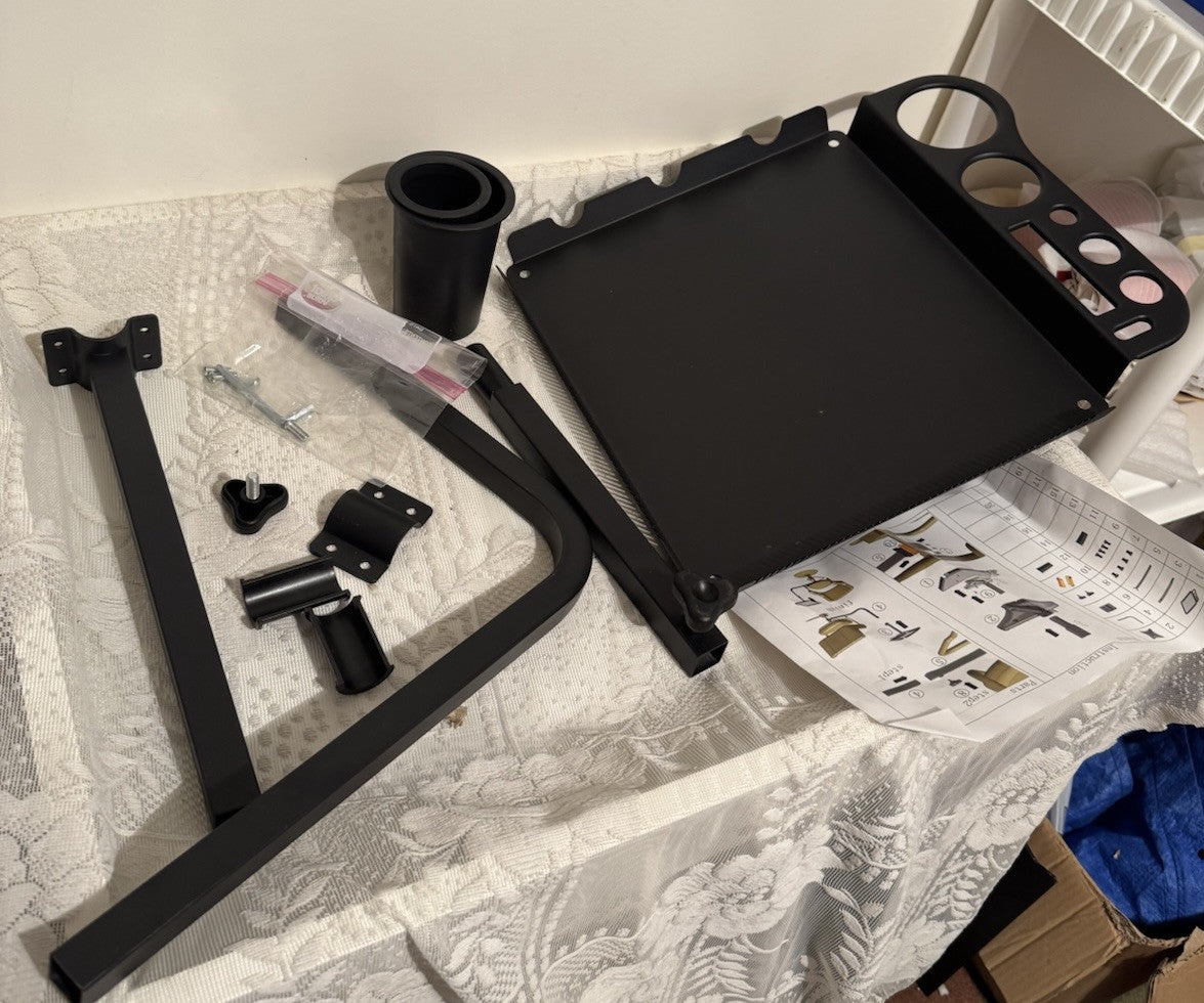 Adjustable Salon Tray for Barber Chairs Hair Extension and Tattoo Tools