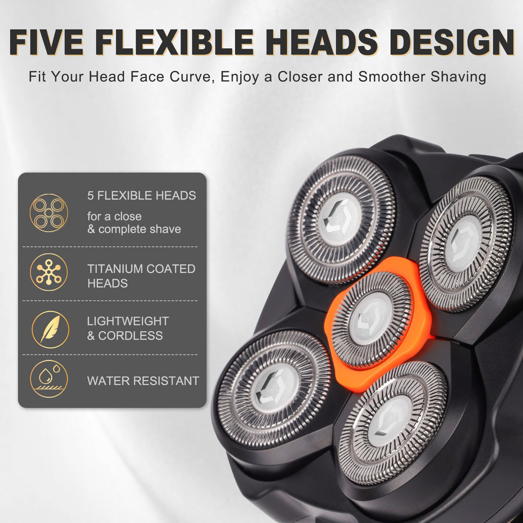 Universal 5D Stainless Steel Shaver Replacement Heads for MicroTouch Titanium