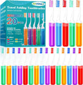 Travel Folding Toothbrush Set - 20 Medium Bristle Portable Hygiene Kits