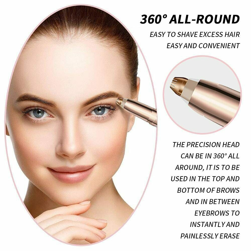Electric Eyebrow Trimmer Women Facial Hair Remover Compact Battery Operated